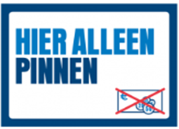 Pin only in kantine van 't Lobje